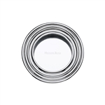 Round Reeded Flush Pull  in Polished Chrome