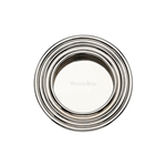 Round Reeded Flush Pull  in Polished Nickel Finish