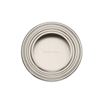 Round Reeded Flush Pull  in Satin Nickel
