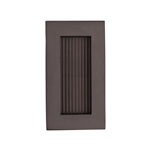 Reeded Rectangular Flush Pull  in Matt Bronze