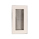 Reeded Rectangular Flush Pull  in Polished Nickel Finish