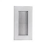 Reeded Rectangular Flush Pull  in Satin Chrome