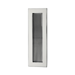 Reeded Rectangular Flush Pull  in Polished Chrome