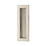 Reeded Rectangular Flush Pull  in Polished Nickel Finish