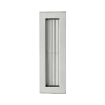 Reeded Rectangular Flush Pull  in Satin Chrome