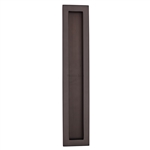 Reeded Rectangular Flush Pull  in Matt Bronze
