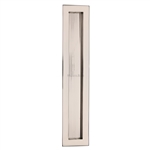 Reeded Rectangular Flush Pull  in Polished Nickel Finish