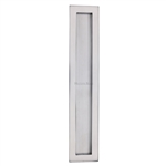 Reeded Rectangular Flush Pull  in Satin Chrome