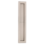 Reeded Rectangular Flush Pull  in Satin Nickel