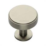 Stepped Disc Cabinet Knob with Rose