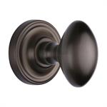 Chelsea Door Knob on Rose in Matt Bronze