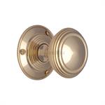 Goodrich Door Knob on Rose in Polished Brass