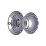 Goodrich Door Knob on Rose in Polished Chrome