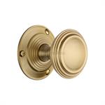 Goodrich Door Knob on Rose in Satin Brass
