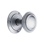 Goodrich Door Knob on Rose in Satin Chrome