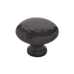 Victorian Oval Cabinet Knob Hammered Design