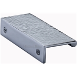Edge Pull Cabinet Handle Hammered Design - 40mm Width in Polished Chrome
