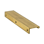Edge Pull Cabinet Handle Hammered Design - 40mm Width in Polished Brass
