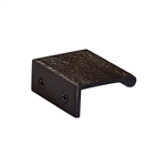 Edge Pull Cabinet Handle Hammered Design - 40mm Width in Matt Bronze