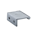 Edge Pull Cabinet Handle Hammered Design - 40mm Width in Polished Chrome