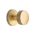 Knightsbridge Knurled Knob on Knurled Concealed base in Satin Brass