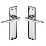 Kendal Door Handle on Plate in Polished Chrome