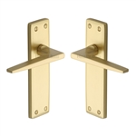 Kendal Door Handle on Plate in Satin Brass