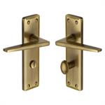 Kendal Door Handle on Plate in Antique Brass