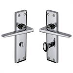 Kendal Door Handle on Plate in Polished Chrome
