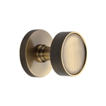 Owen Knurled Knob on Knurled Concealed Base in Antique Brass