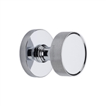 Owen Knurled Knob on Knurled Concealed Base in Polished Chrome