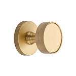 Owen Knurled Knob on Knurled Concealed Base in Satin Brass