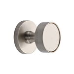 Owen Knurled Knob on Knurled Concealed Base in Satin Nickel