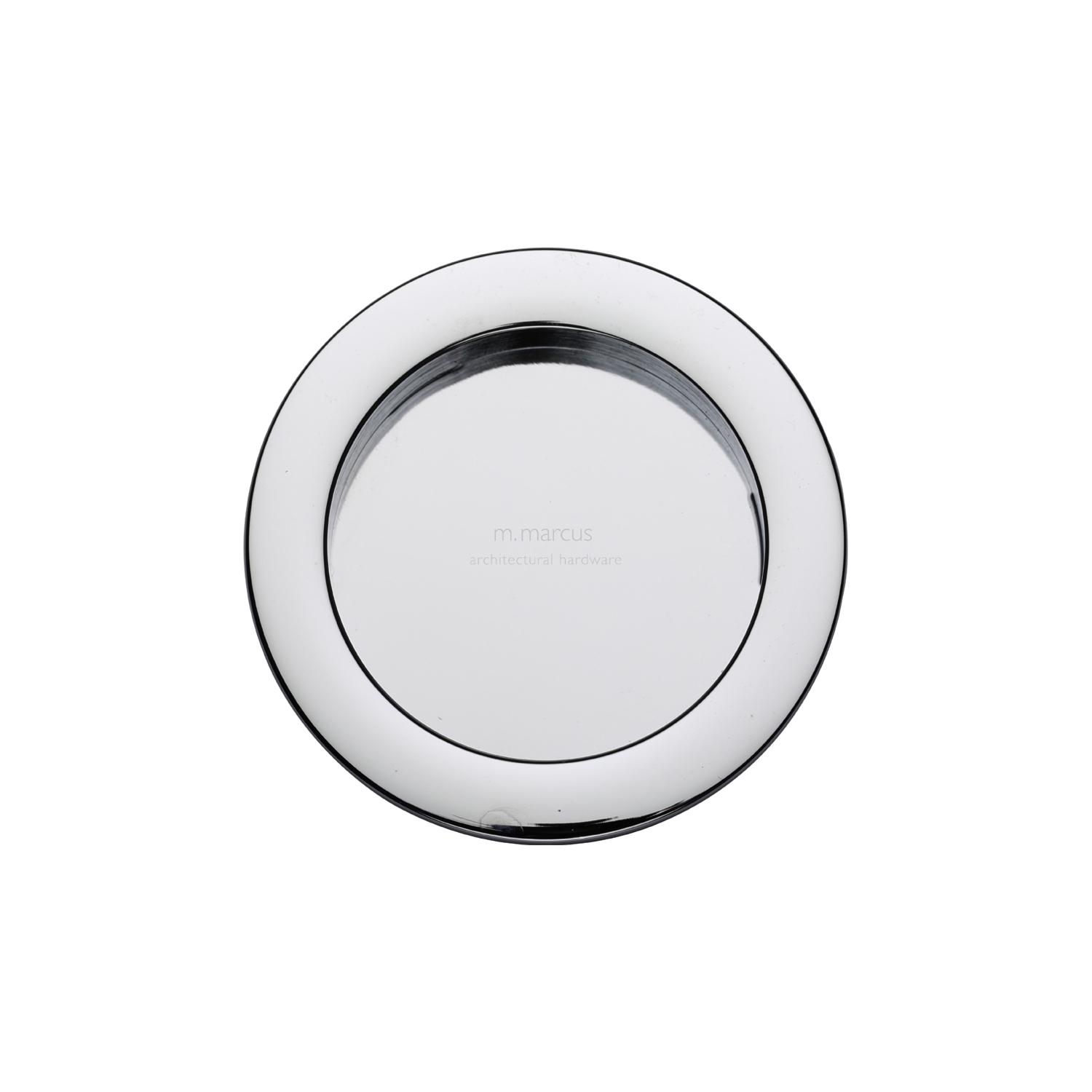 Round Flush Pull in Polished Chrome