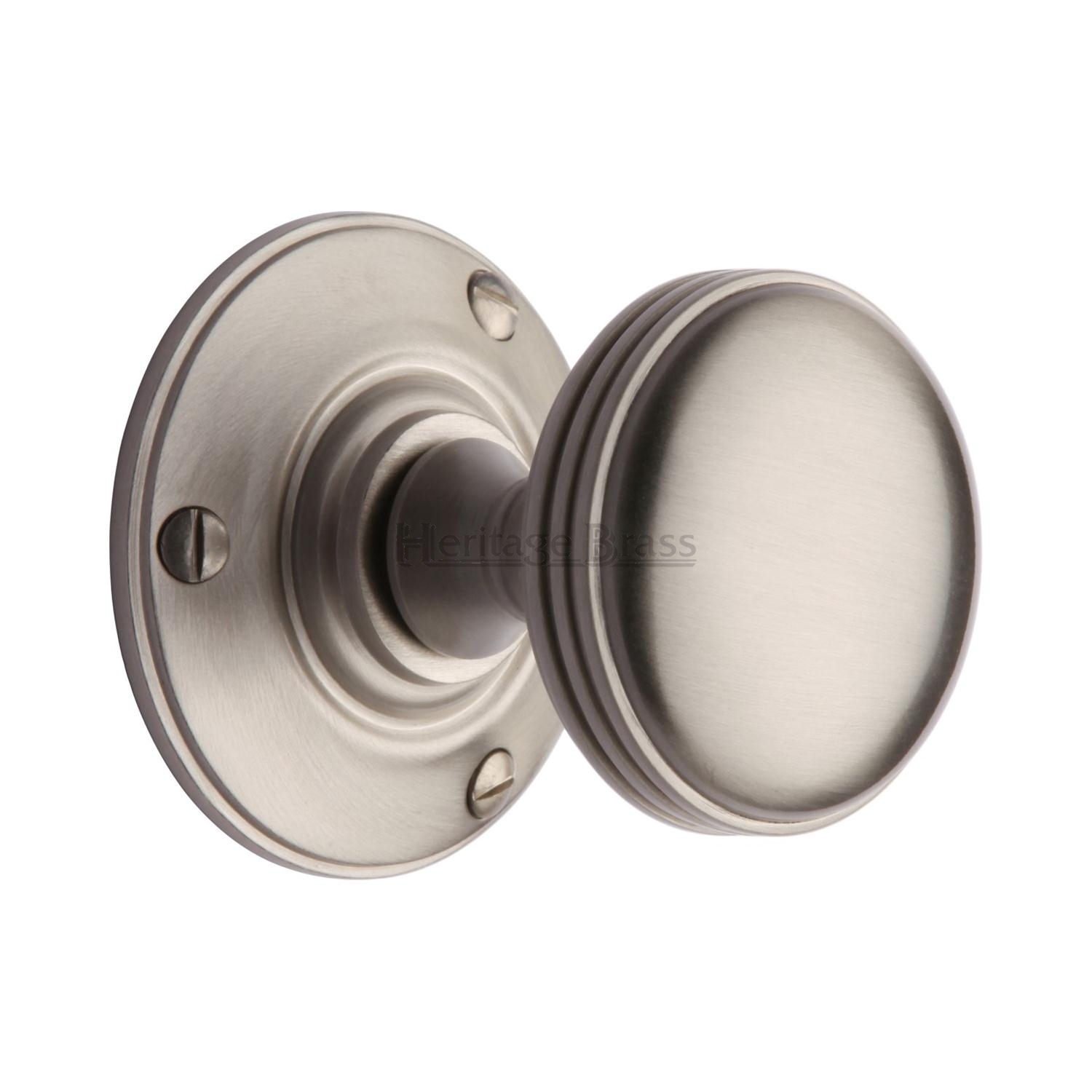 Richmond Door Knob on Rose in Satin Nickel