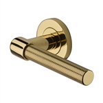 Heritage Brass Knurled Fountain Lever on Rose in Polished Brass