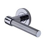Heritage Brass Knurled Fountain Lever on Rose in Polished Chrome