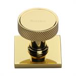 Florence Knurled Cabinet Knob with Square Backplate