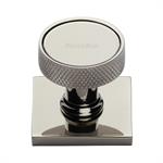Florence Knurled Cabinet Knob with Square Backplate