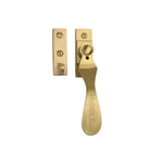 Casement Window Fastener Wedge Pattern in Satin Brass