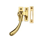 Lockable Casement Window Fastener Ball Design  in Polished Brass