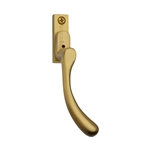 Lockable Right-Handed Espagnolette Handle Ball Design in Satin Brass