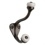 Ceramic Hat & Coat Hook in Matt Bronze