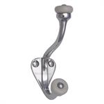 Ceramic Hat & Coat Hook in Polished Chrome
