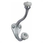 Ceramic Hat & Coat Hook in Satin Chrome