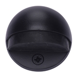 Round Shielded Floor Mounted Door Stop  in Matt Black
