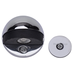 Heritage Brass Round Shielded Magnetic Door Stop in Polished Chrome