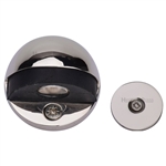 Heritage Brass Round Shielded Magnetic Door Stop in Polished Nickel Finish