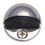 Round Shielded Floor Mounted Door Stop  in Polished Chrome