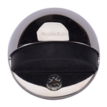 Round Shielded Floor Mounted Door Stop  in Polished Nickel Finish